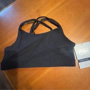 Girls size M 8/10 Athleta brand, upbeat bra, black